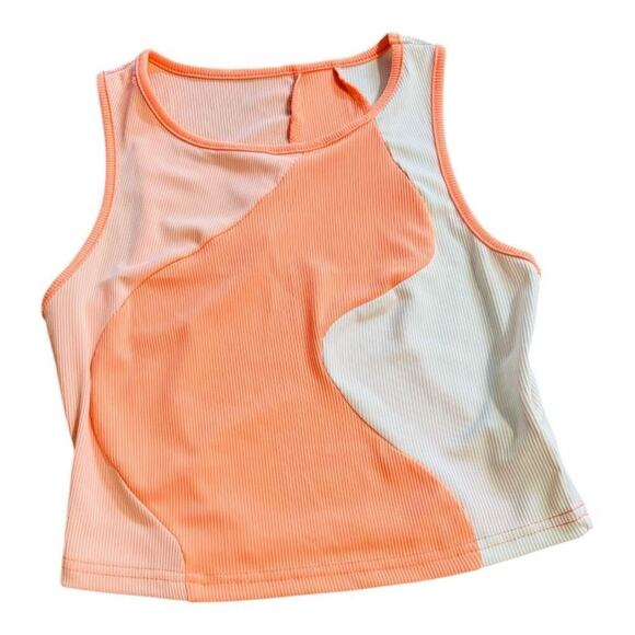 SHEIN Orange Ribbed Tank Size M - Picture 1 of 3